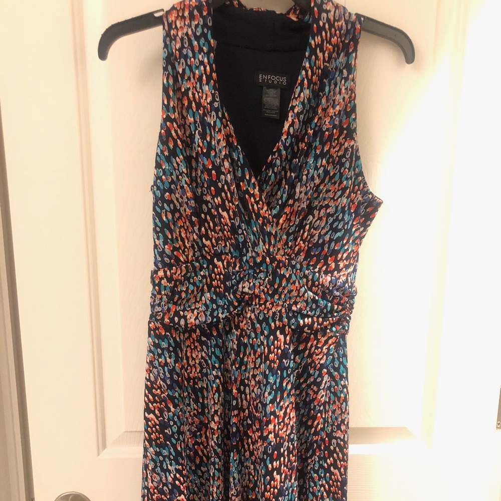 Enfocus Studio colorful knee length dress
